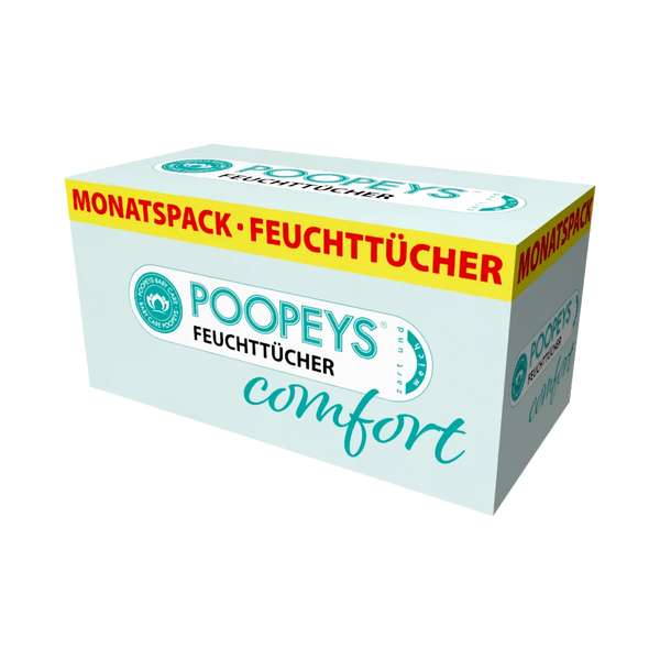 Poopeys Feuchttücher Comfort Monatspack