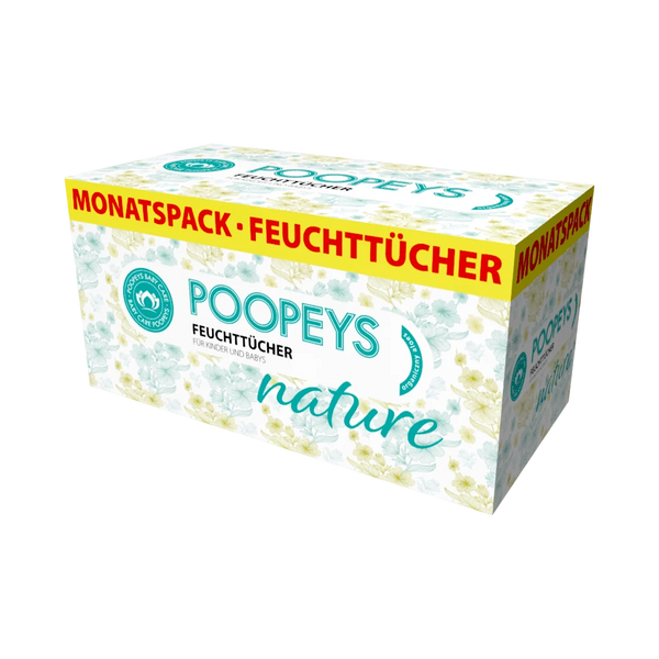 Poopeys Feuchttücher Nature Monatspack